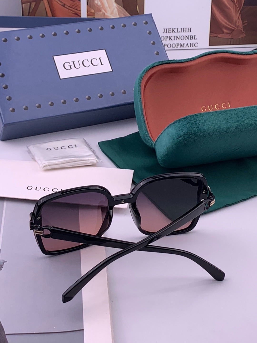 Gucci G9223 Polarized Square Brown Lens Sunglasses for Men & Women - 431362 - detail image 3