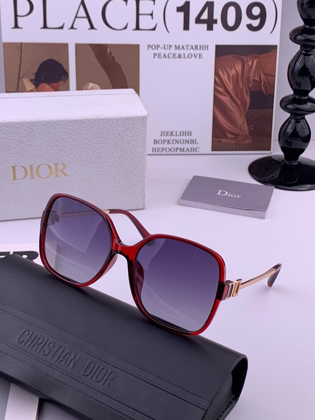 Dior D8266 Polarized Fashion Black Lens Sunglasses for Men & Women - 431781 - detail image 2
