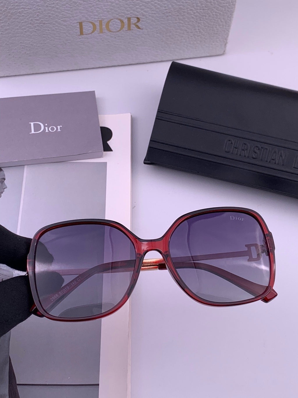 Dior D8266 Polarized Fashion Black Lens Sunglasses for Men & Women - 431781