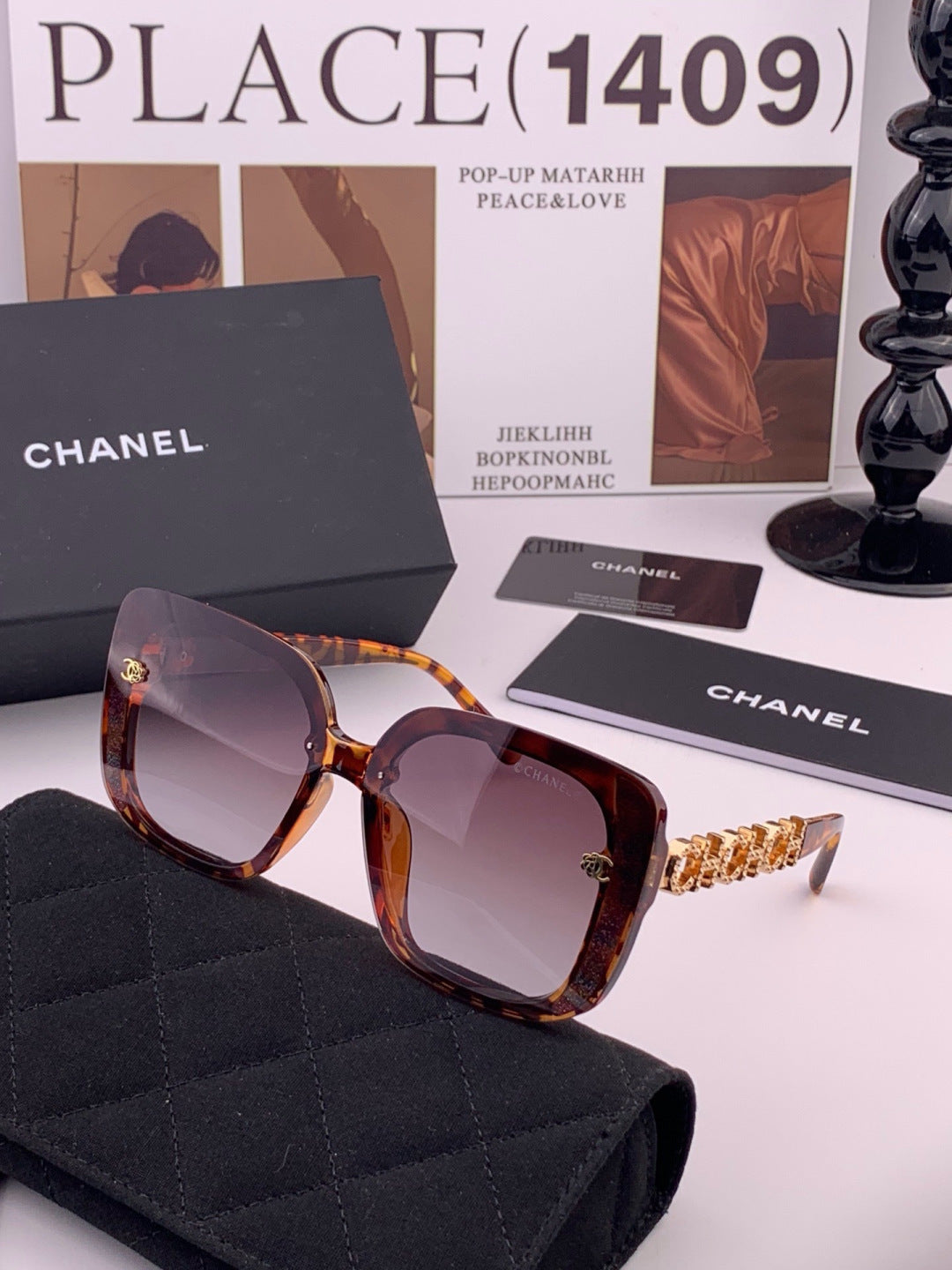 Chanel CH6991 Polarized Round Black Lens Sunglasses for Women - 431584 - detail image 2