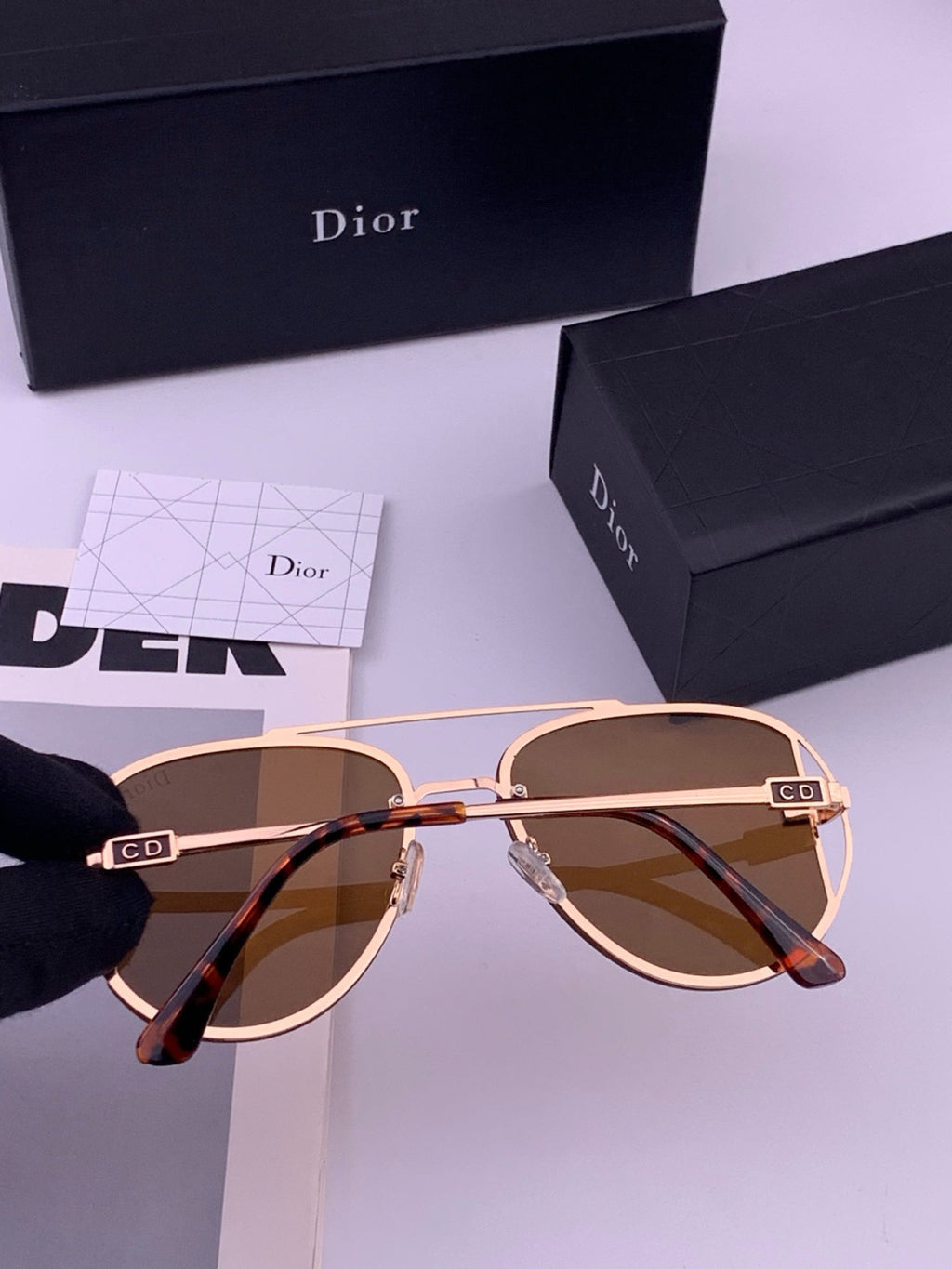 Dior D4500 Fashion Orange Lens Sunglasses for Men & Women - detail image 4