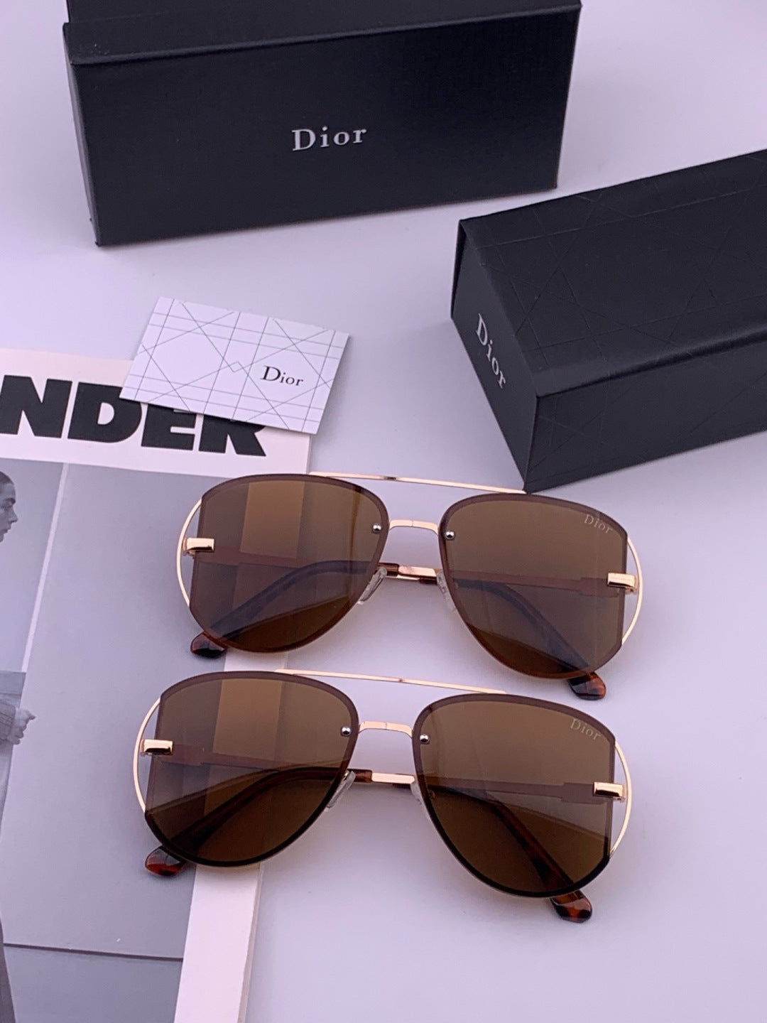 Dior D4500 Fashion Orange Lens Sunglasses for Men & Women - detail image 7