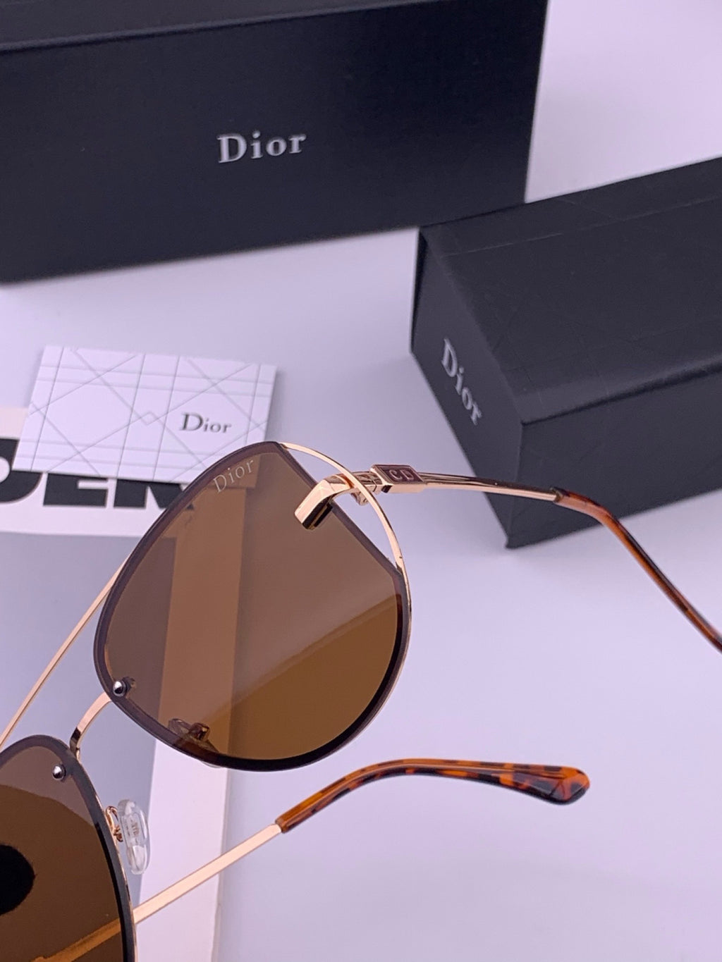 Dior D4500 Fashion Orange Lens Sunglasses for Men & Women - detail image 3