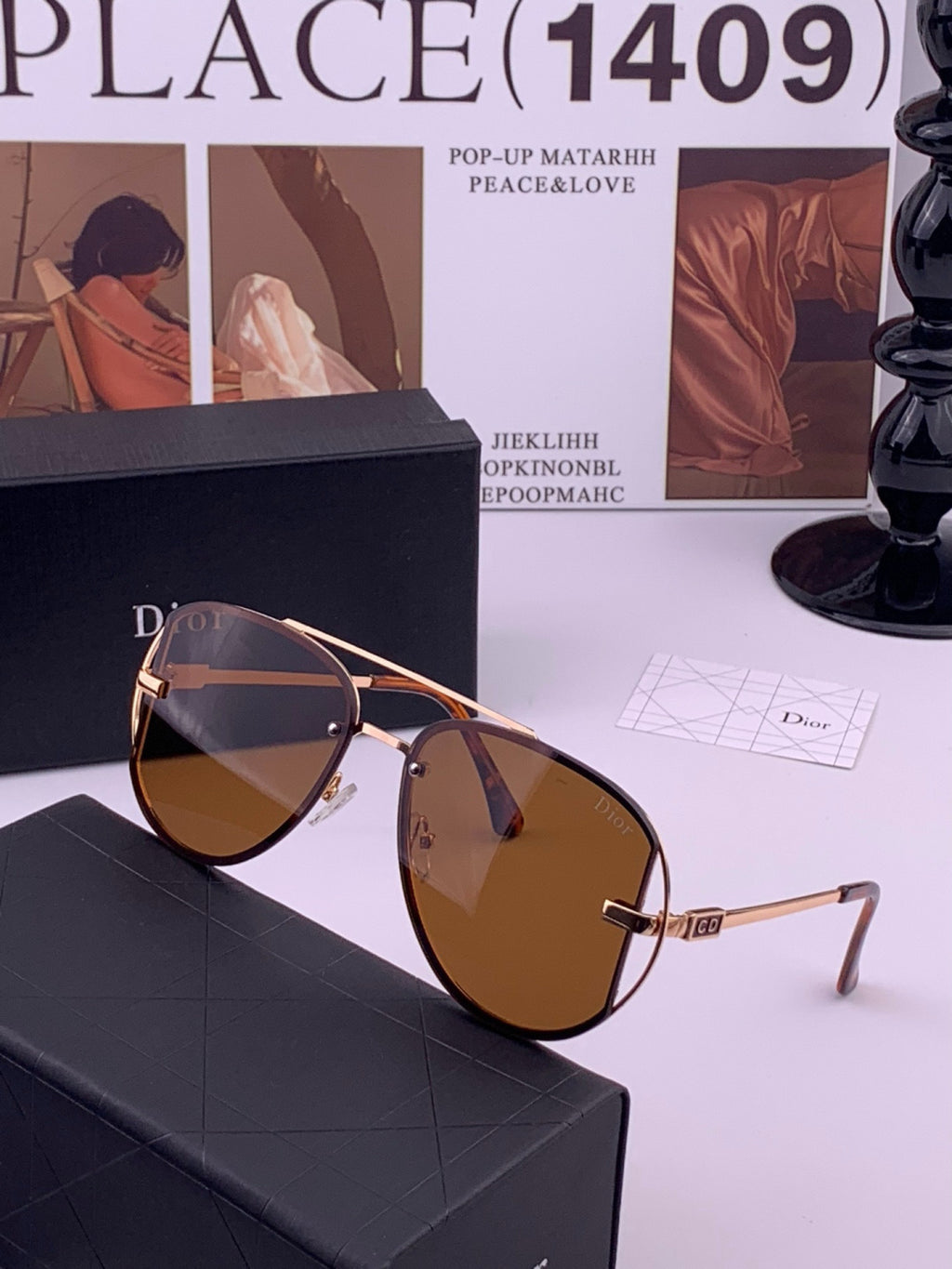 Dior D4500 Fashion Orange Lens Sunglasses for Men & Women - detail image 2