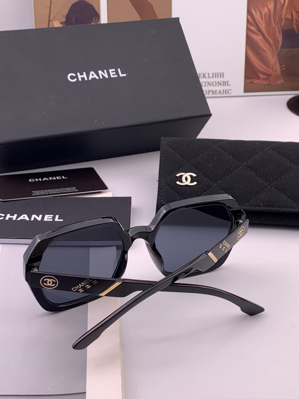 Chanel CH84022 Oversized Gold Lens Sunglasses for Men & Women - 431589 - detail image 3