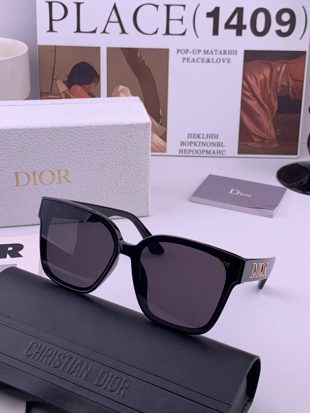 Dior D6895 Square Pink Lens Sunglasses for Men & Women - 431794 - detail image 3