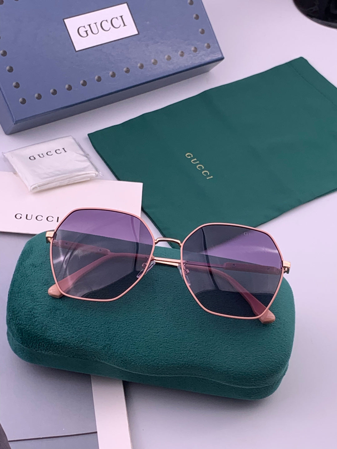Gucci G9822 Polarized Oversized Brown Lens Sunglasses for Men & Women - 431344 - detail image 7