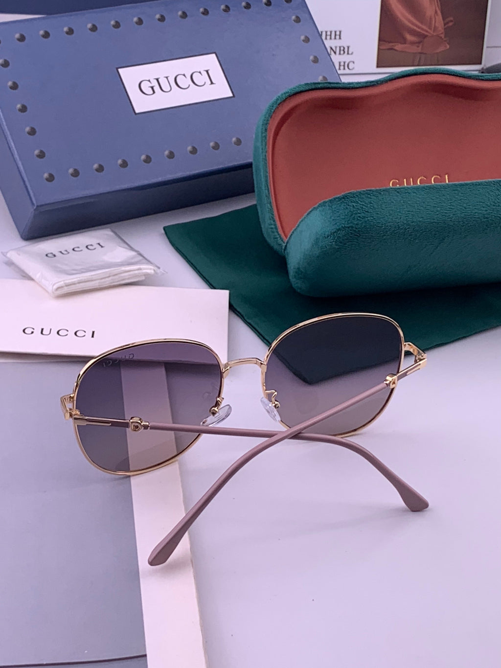 Gucci G8821 Polarized Oversized Black Lens Sunglasses for Men & Women - 431345 - detail image 4