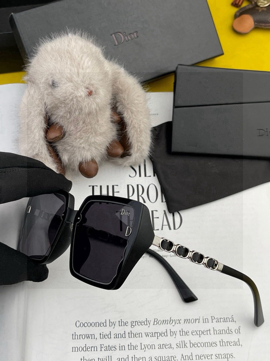 Dior CD5302 Square Gold Lens Sunglasses for Men & Women - 431776 - detail image 4