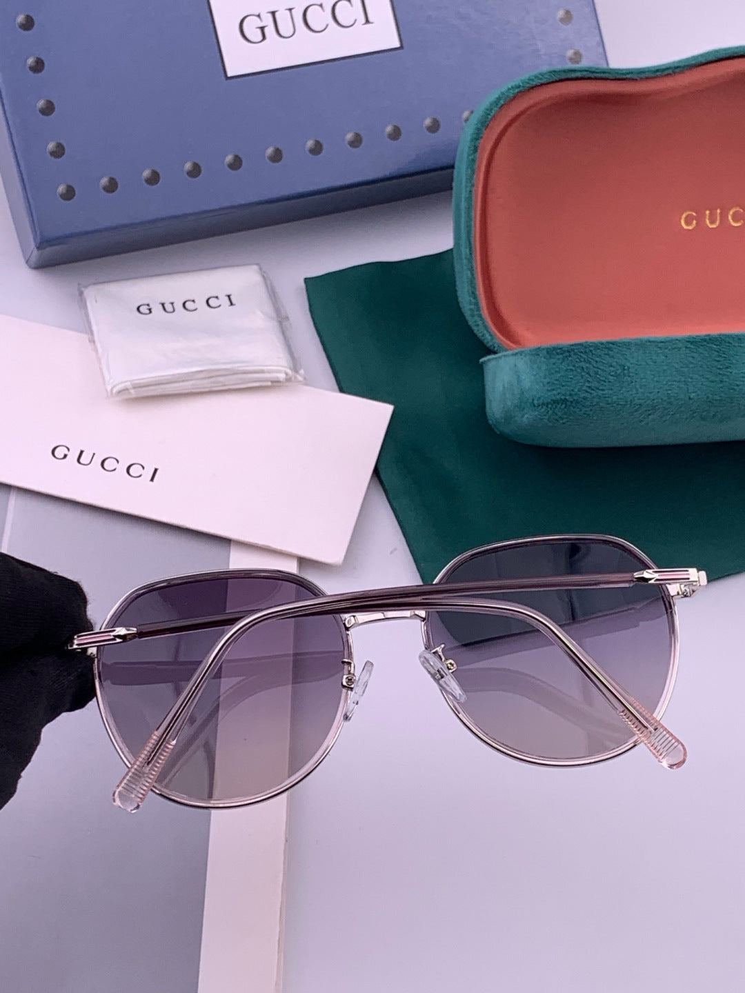 Gucci G3825 Polarized Square Red Lens Sunglasses for Women - 431351 - detail image 6