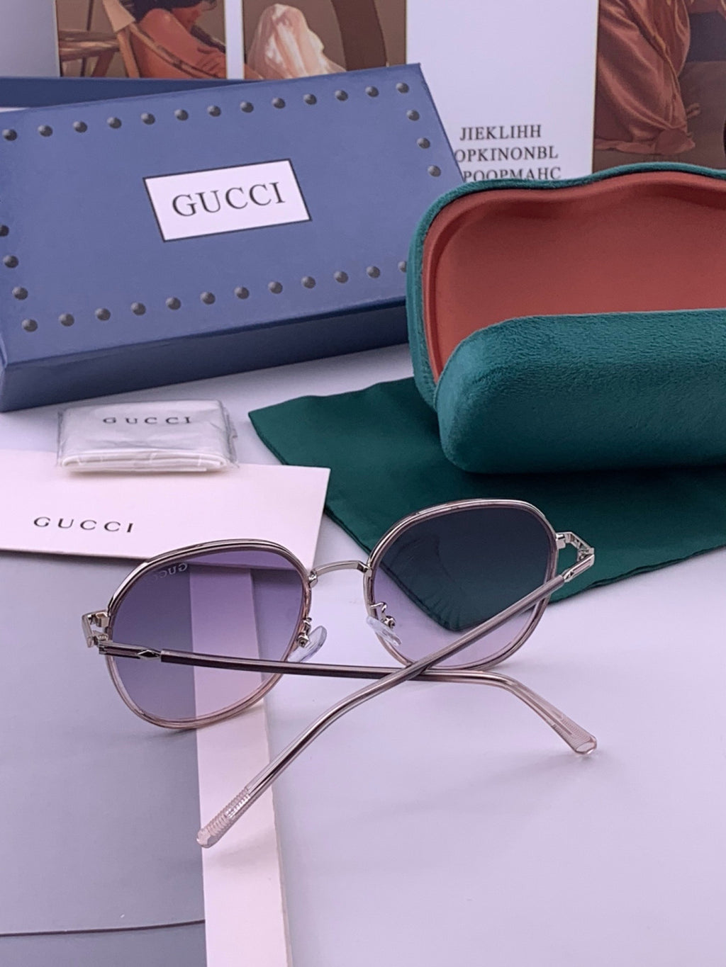Gucci G3825 Polarized Square Brown Lens Sunglasses for Women - 431352 - detail image 5