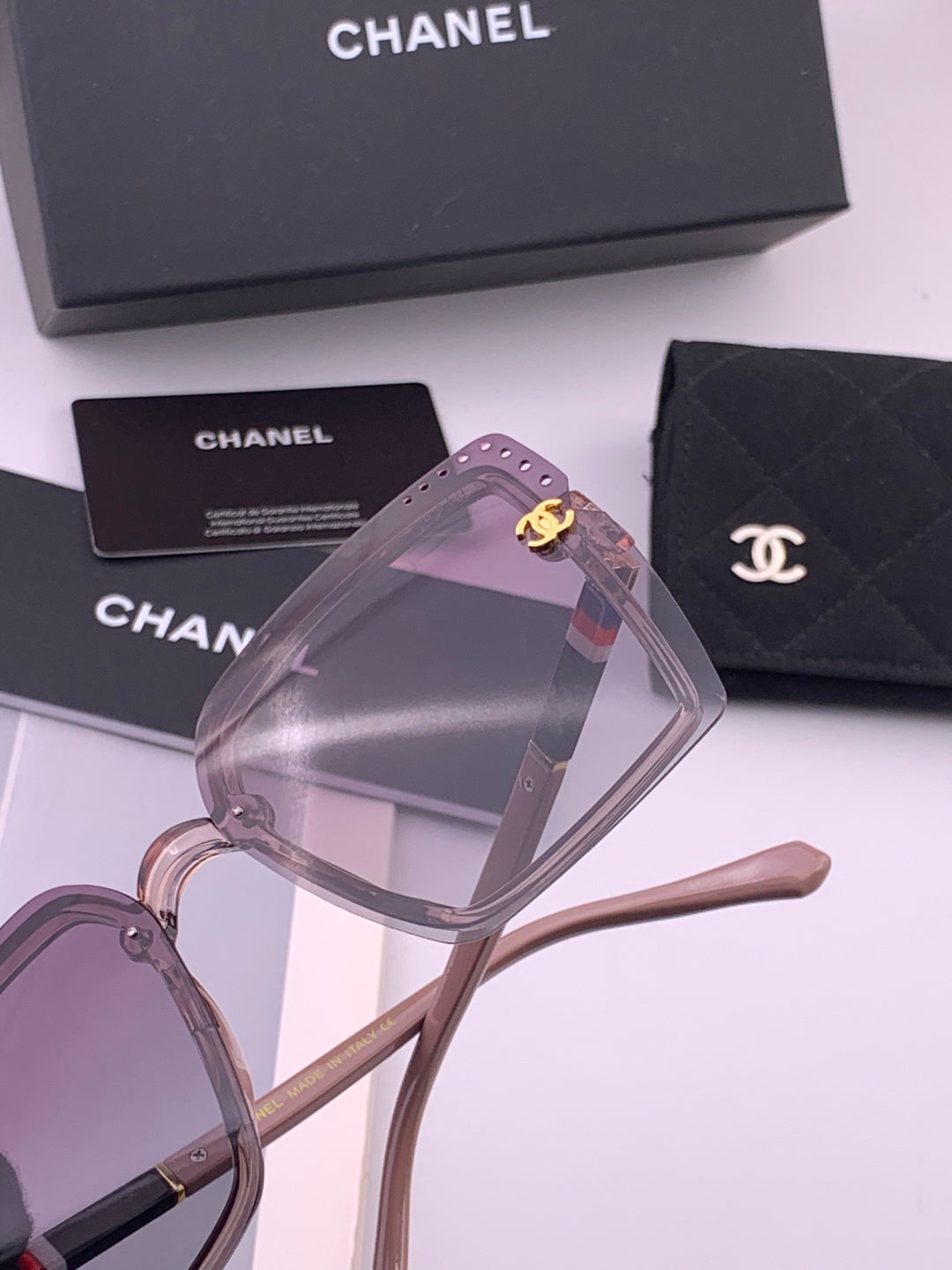 Chanel CH026 Square Brown Lens Sunglasses for Men & Women - 431580 - detail image 5