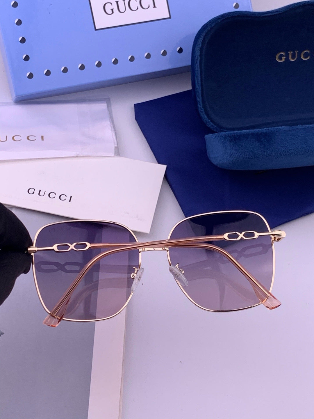 Gucci G3818 Metal Fashion Red Lens Sunglasses for Men & Women - 431356 - detail image 4