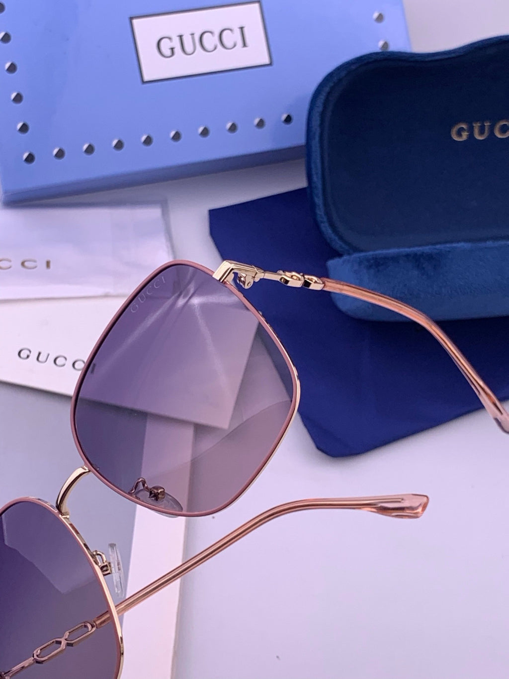 Gucci G3818 Metal Fashion Red Lens Sunglasses for Men & Women - 431356 - detail image 3