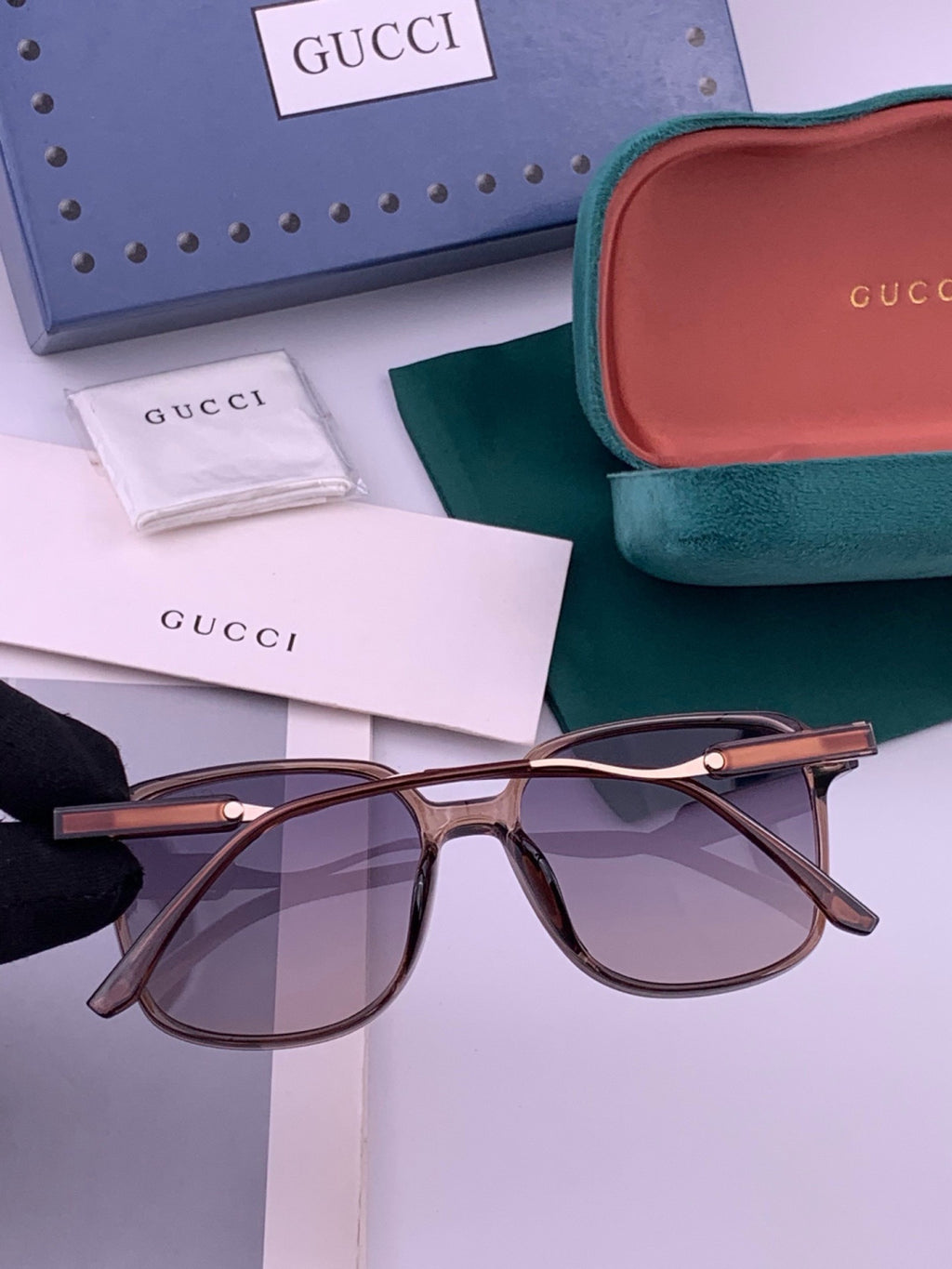 Gucci G7231 Metal Fashion Red Lens Sunglasses for Men & Women - 431328 - detail image 6