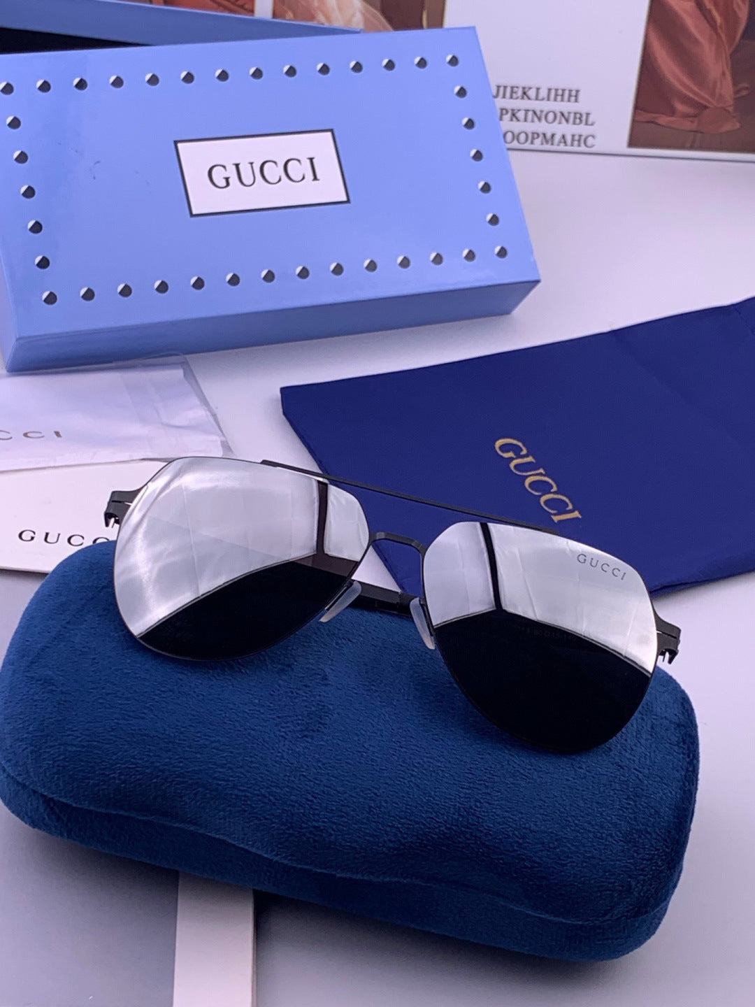 Gucci G3501 Fashion Gold Lens Sunglasses for Men & Women - detail image 7