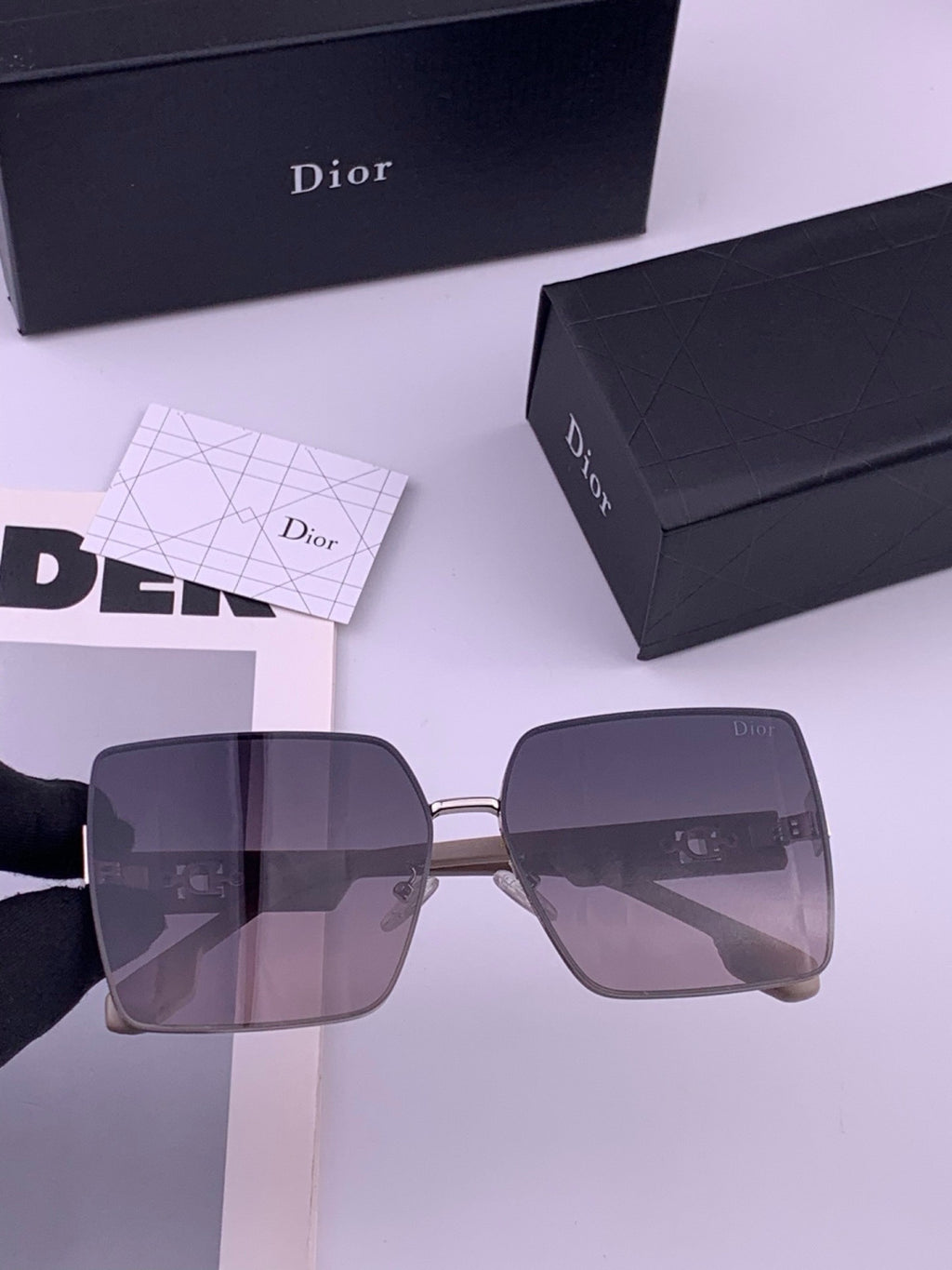Dior CD1190 Square Brown Lens Sunglasses for Women - 449111 - detail image 3