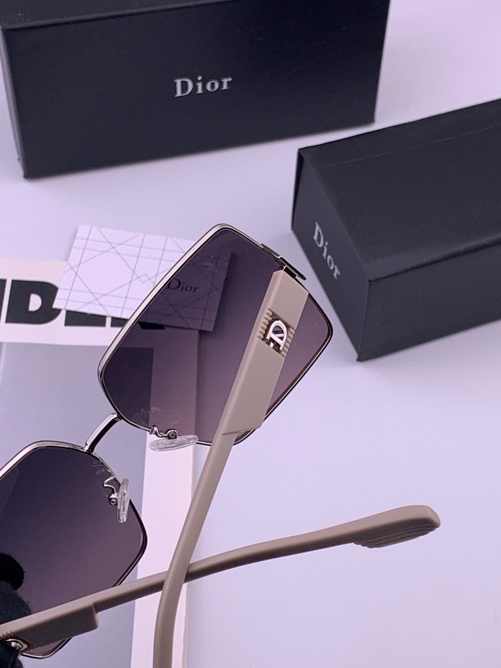 Dior CD1190 Square Brown Lens Sunglasses for Women - 449111 - detail image 6