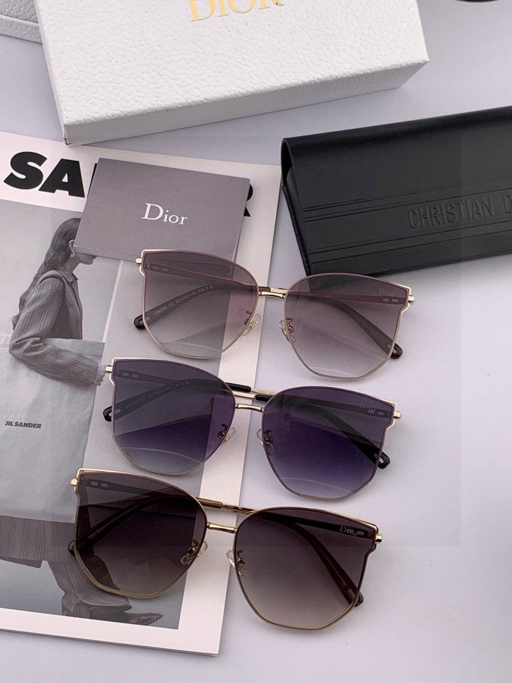 Dior CD4635 Polarized Rimless Gold Lens Sunglasses for Men & Women - 449114 - detail image 6