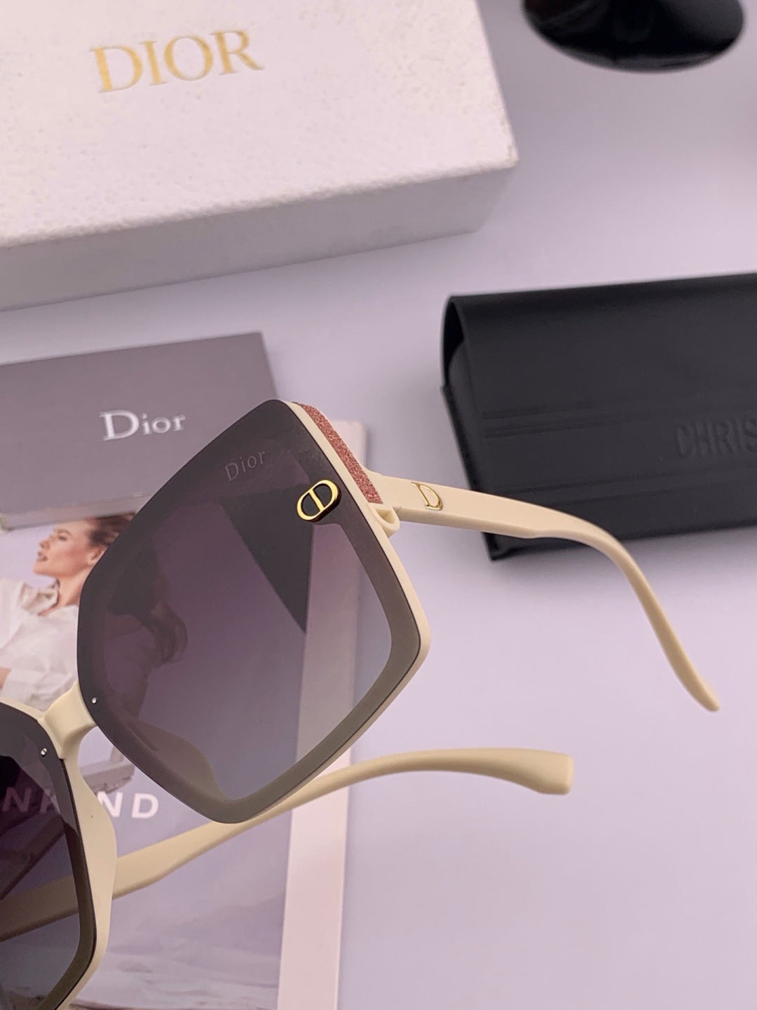 Dior CD4971 Polarized Square Gold Lens Sunglasses for Women - 449110 - detail image 2