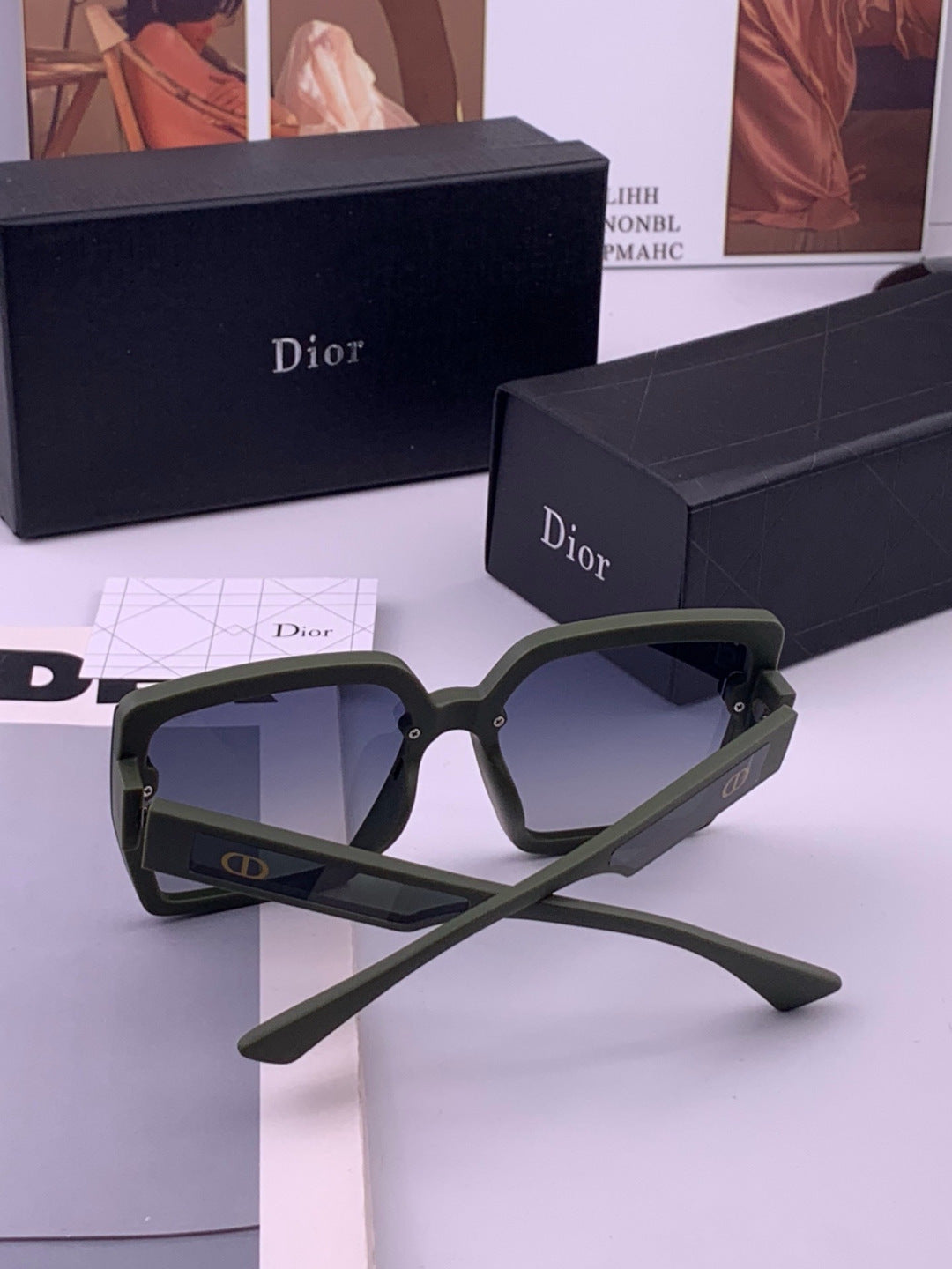 Dior CD3917 Polarized Square Gold Lens Sunglasses for Women - 449102 - detail image 7
