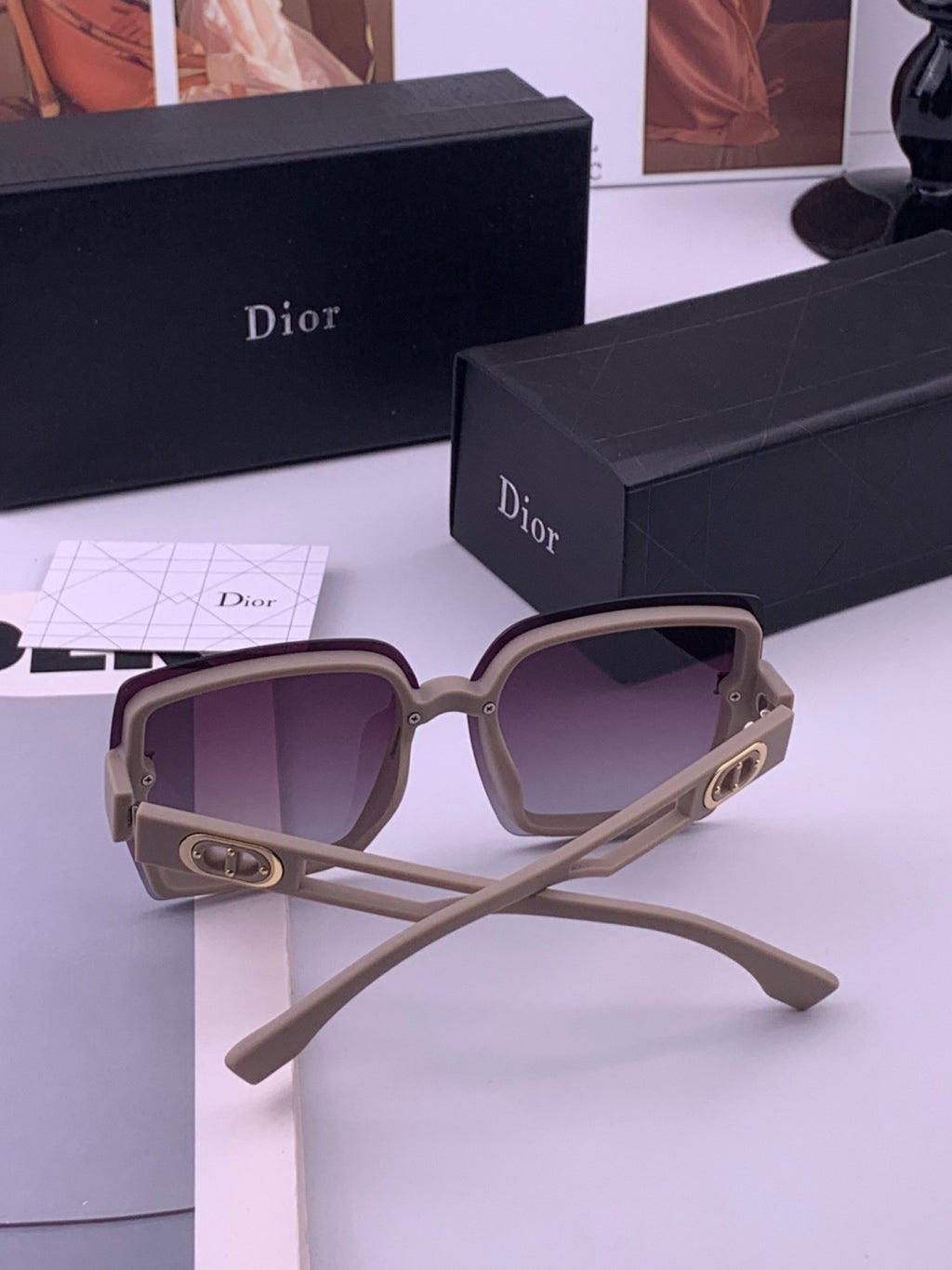 Dior D2292 Polarized Square Gold Lens Sunglasses for Men & Women - 449106 - detail image 6