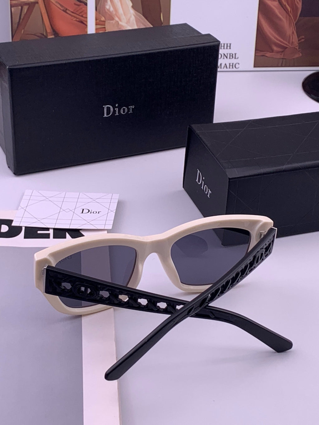 Dior D7911 Polarized Square Blue Lens Sunglasses for Men & Women - detail image 6