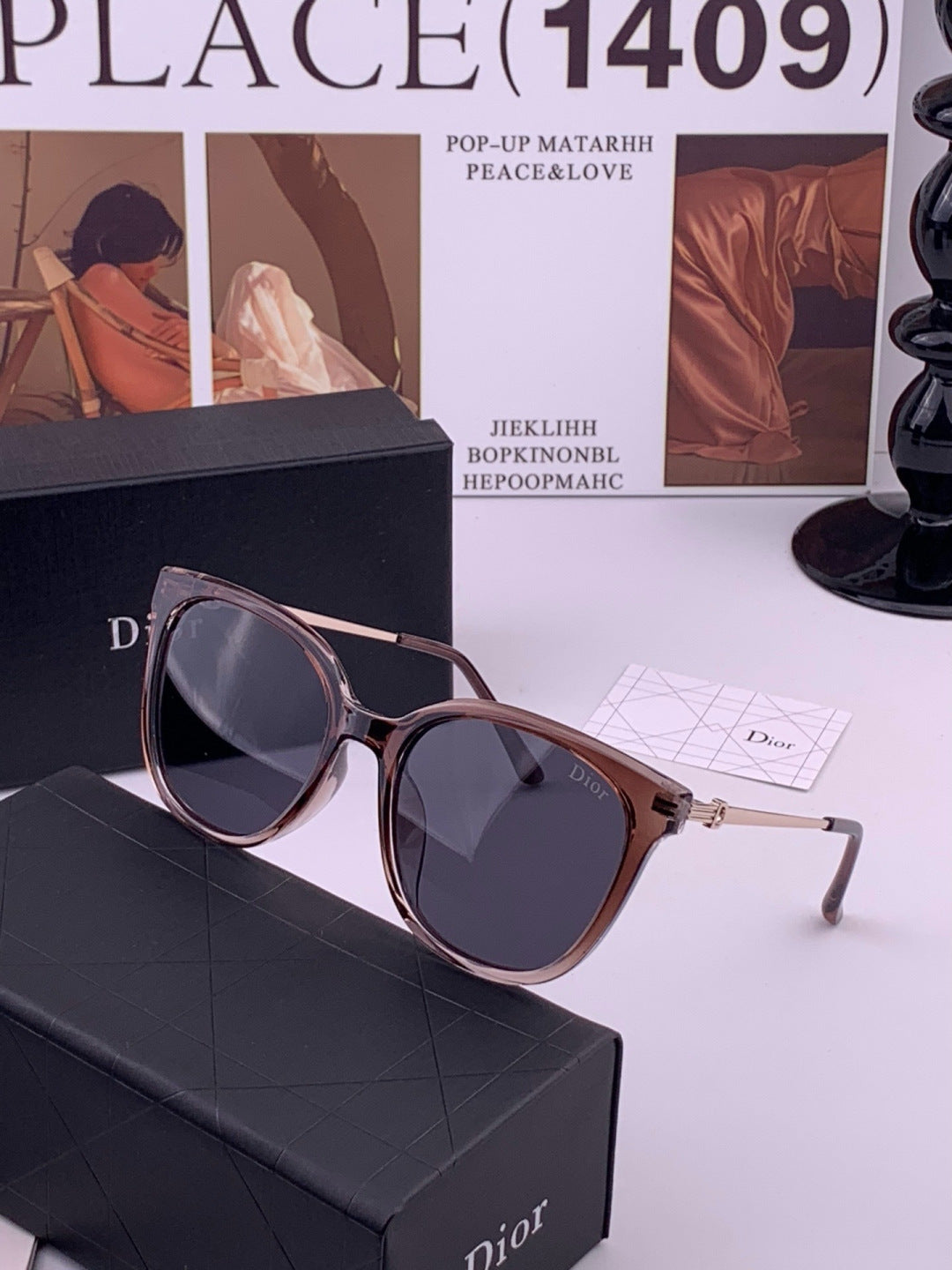 Dior D31101 Polarized Square Blue Lens Sunglasses for Men & Women - 449096 - detail image 2