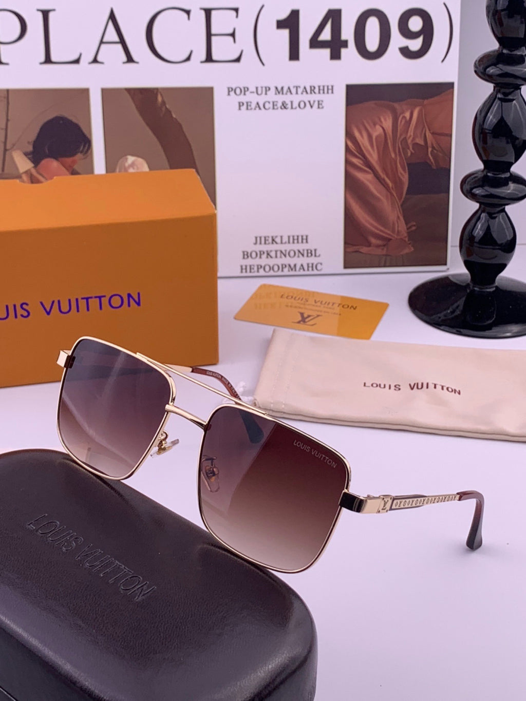 Louis Vuitton L3905 Aviator Gray Lens Sunglasses for Men & Women - 448599 - detail image 3
