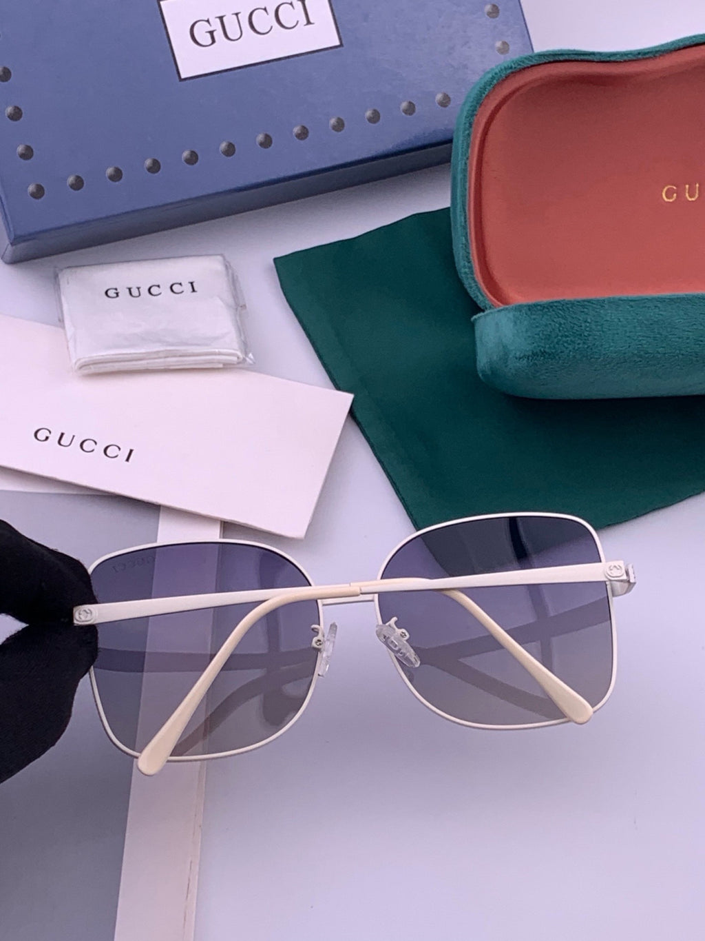 Gucci G6730 Metal Square Brown Lens Sunglasses for Men & Women - 448734 - detail image 4