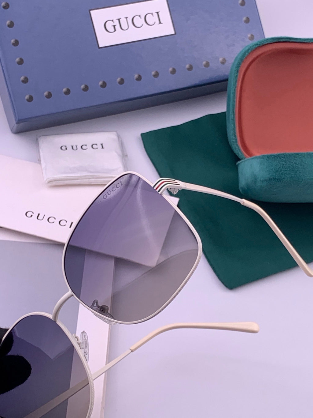 Gucci G6730 Metal Square Brown Lens Sunglasses for Men & Women - 448734 - detail image 3