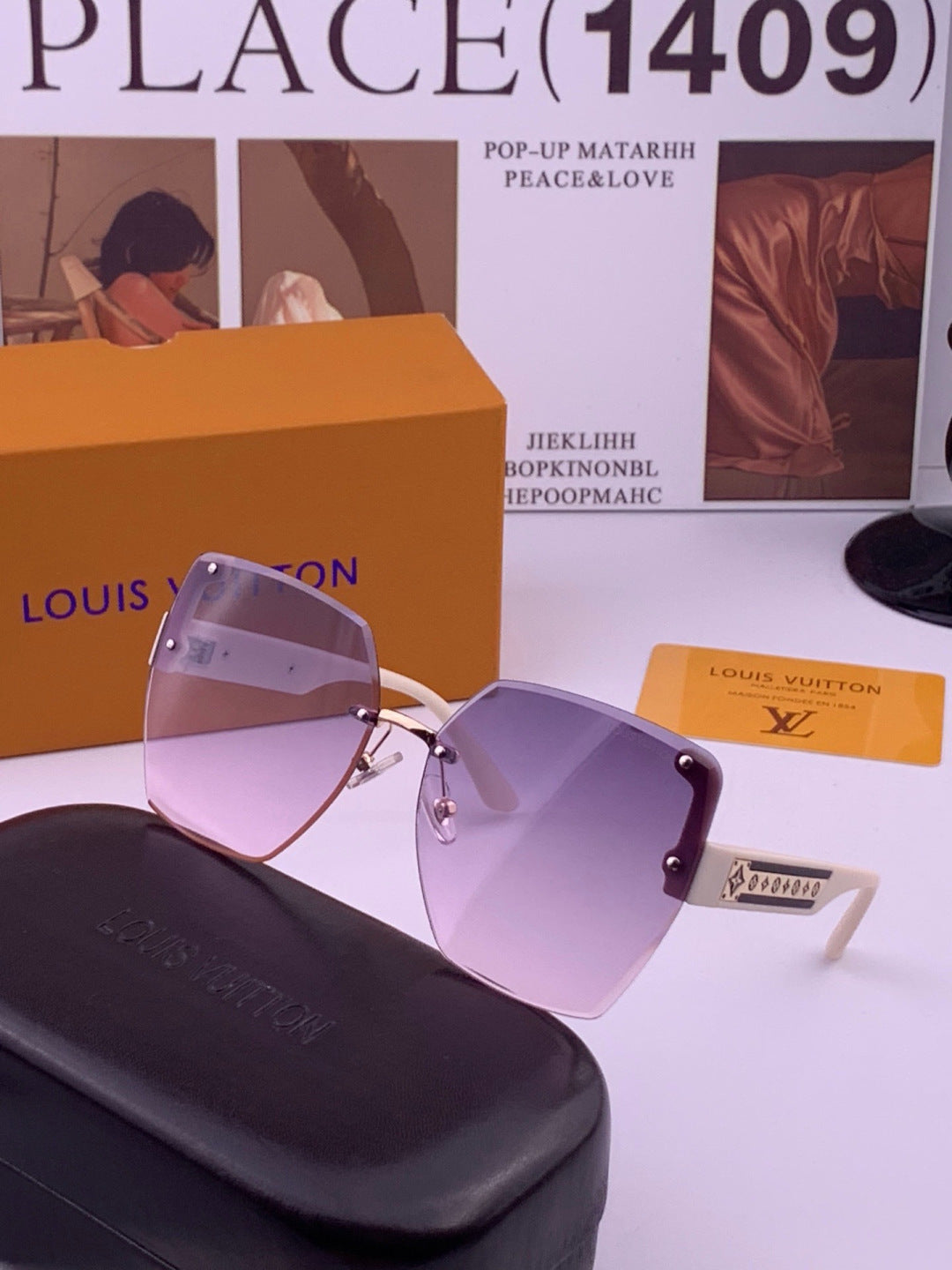 Louis Vuitton L6519 Polarized Square Brown Lens Sunglasses for Men & - 448514 - detail image 2