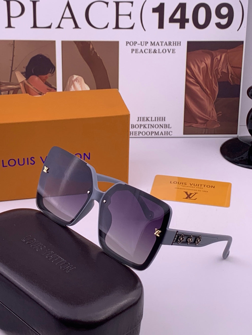 Louis Vuitton L5710 Polarized Square Gold Lens Sunglasses for Men & W - 448517 - detail image 2