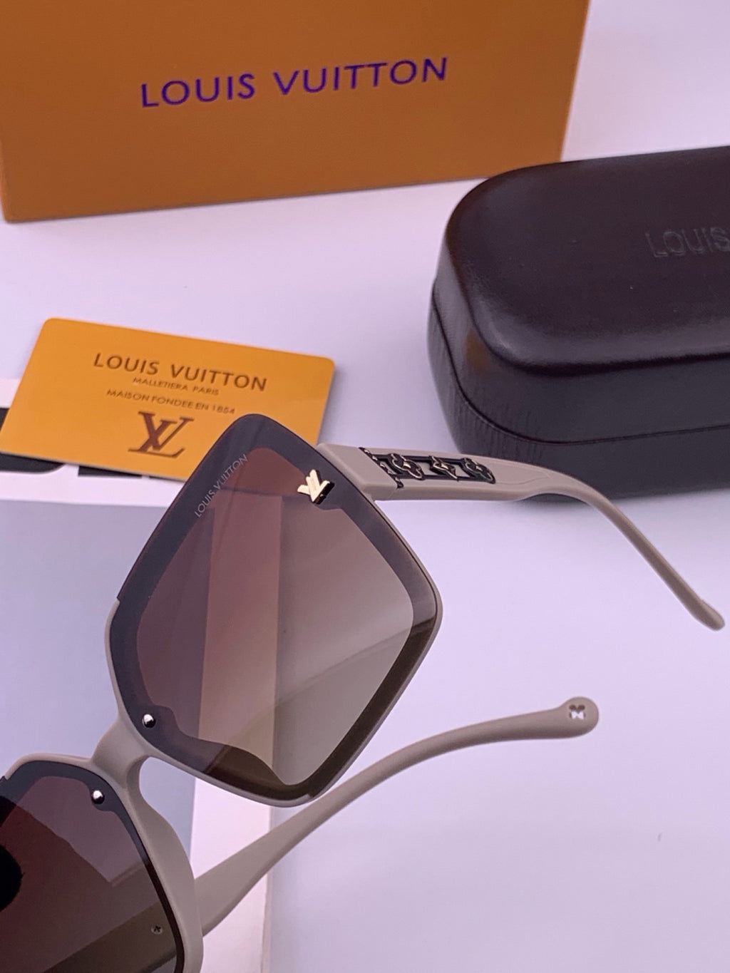 Louis Vuitton L5710 Polarized Square Brown Lens Sunglasses for Men & - 448519 - detail image 3