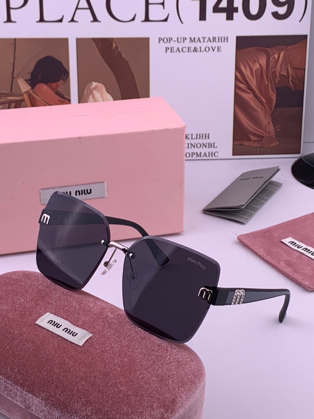 Miu Miu M7550 Fashion Brown Lens Sunglasses for Men & Women - 449729 - detail image 2