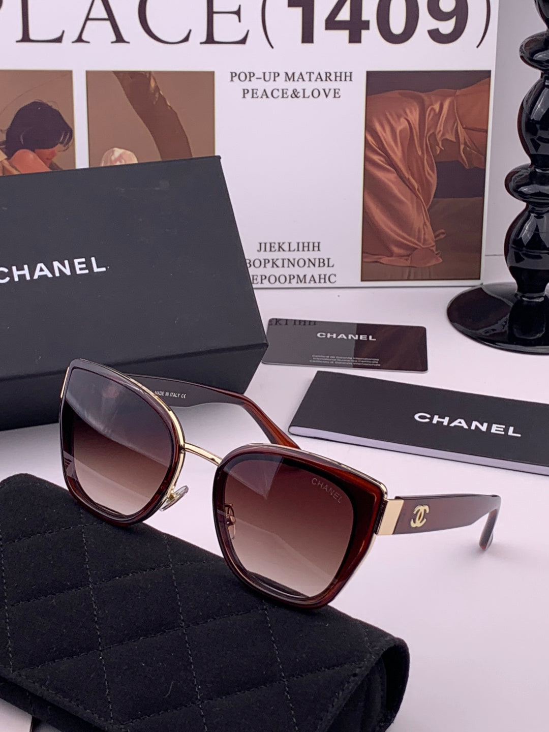 Chanel CH6991 Polarized Round Black Lens Sunglasses for Women - 449054 - detail image 2