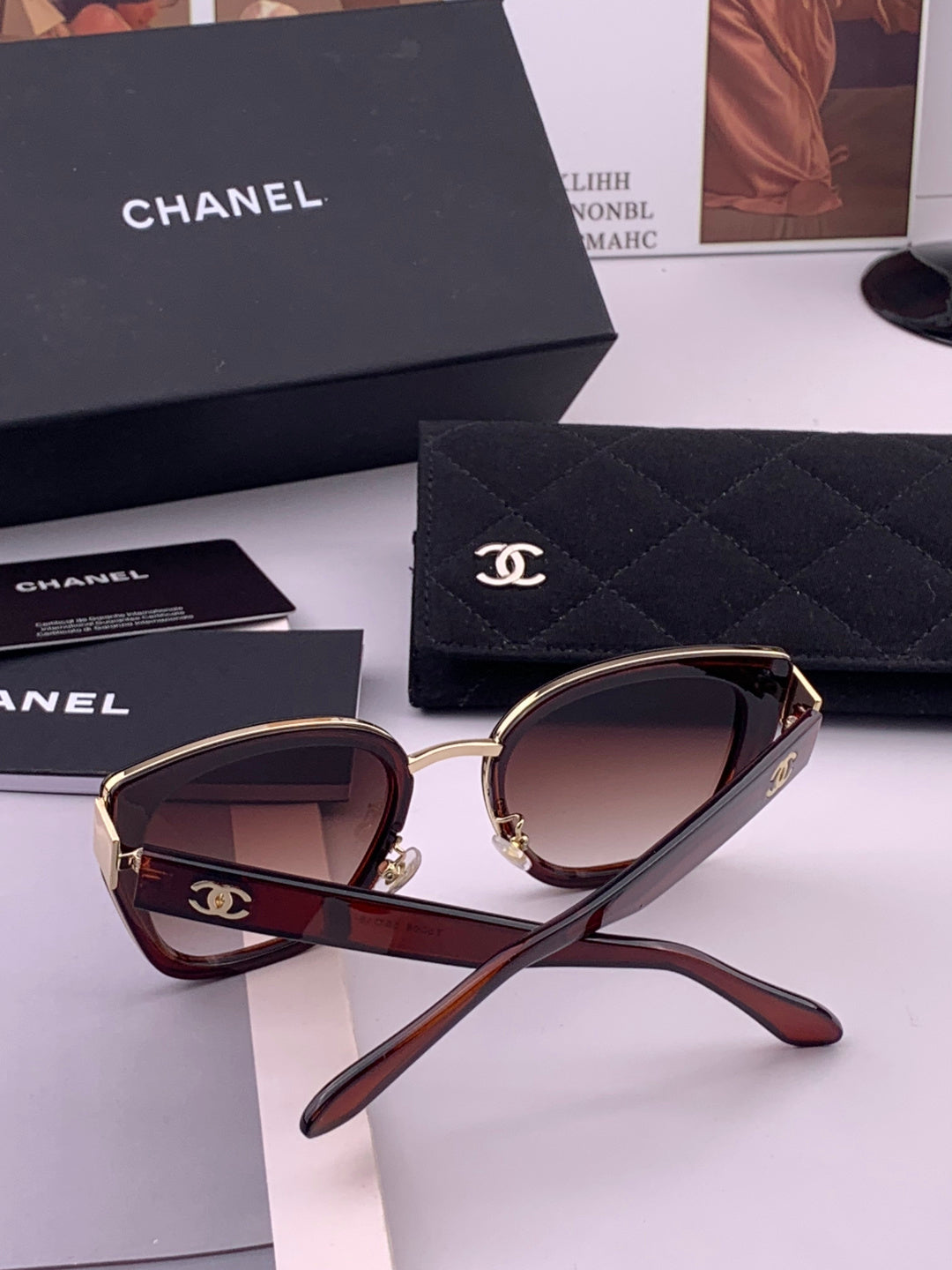 Chanel CH6991 Polarized Round Black Lens Sunglasses for Women - 449054 - detail image 5