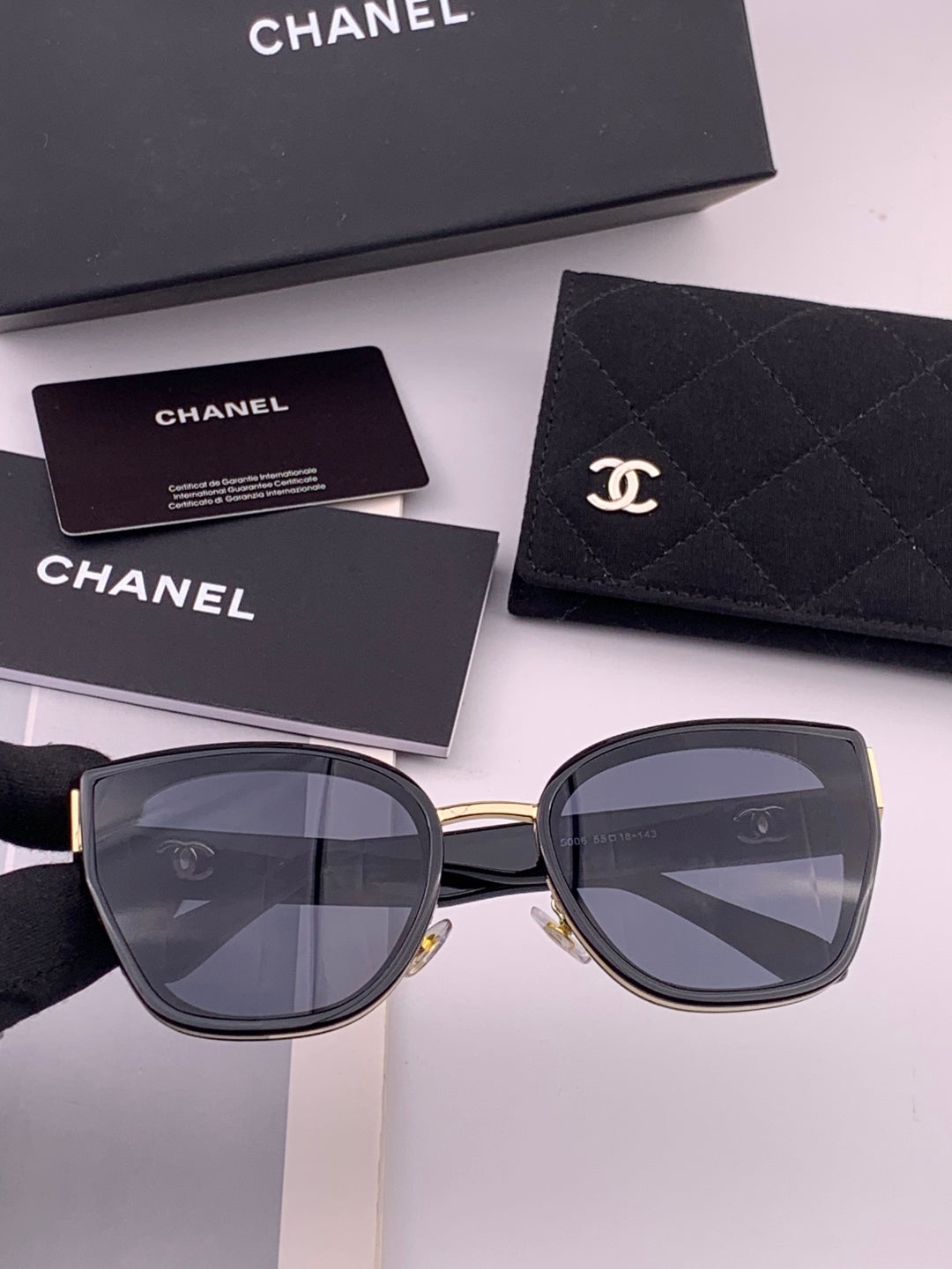 Chanel CH6991 Polarized Round Black Lens Sunglasses for Women - 449055