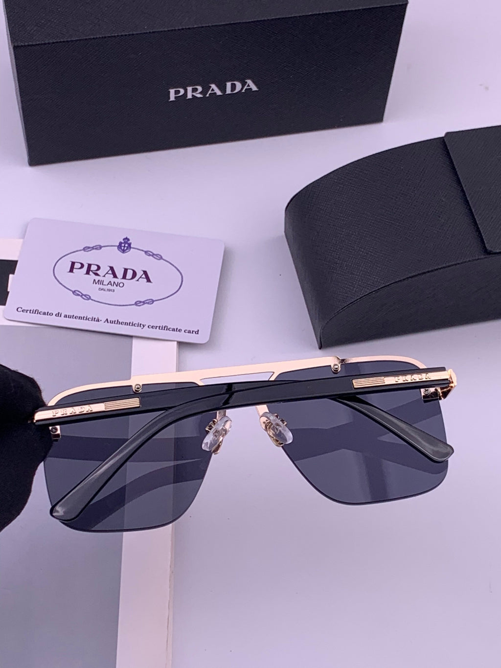 Prada Fashion Blue Lens Sunglasses for Men - 449353 - detail image 3