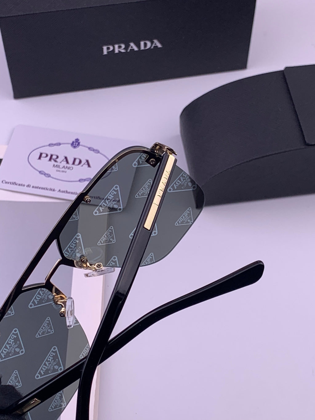 Prada Fashion Silver Lens Sunglasses for Men - 449354 - detail image 3