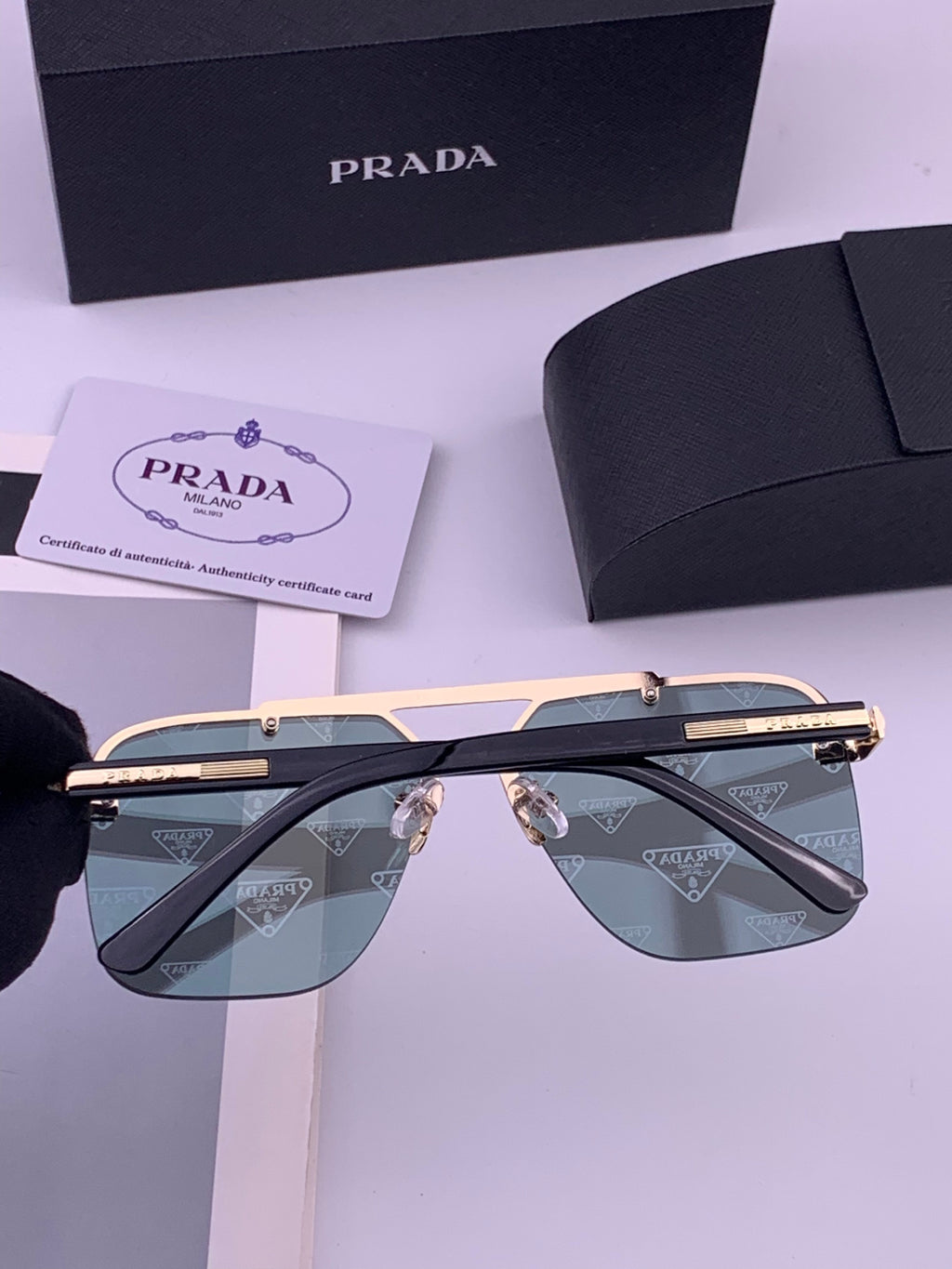 Prada Fashion Silver Lens Sunglasses for Men - 449354 - detail image 4