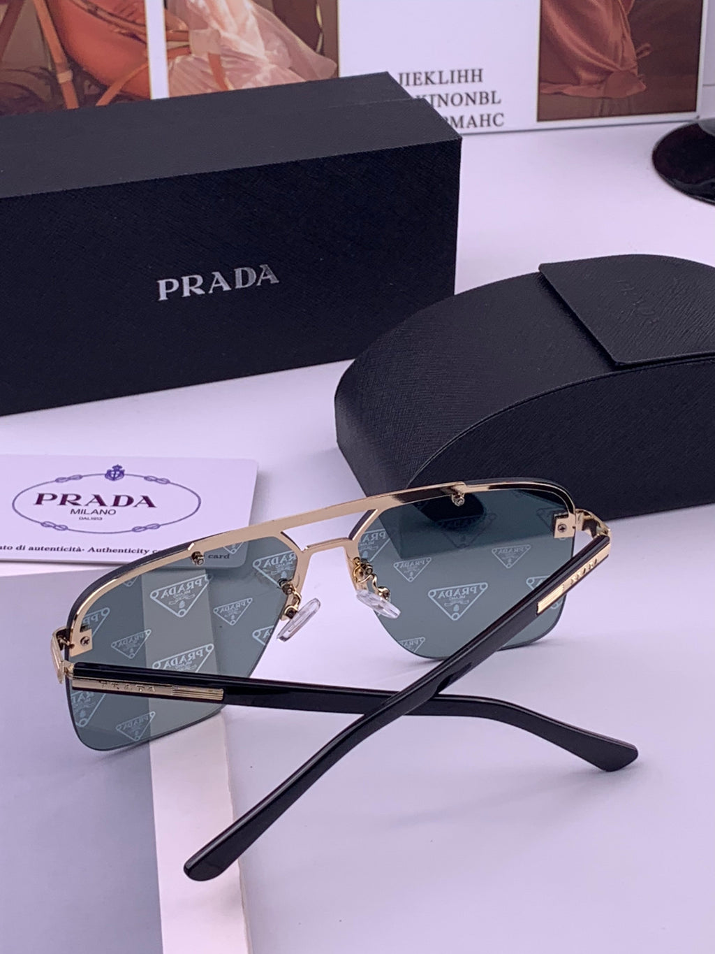 Prada Fashion Silver Lens Sunglasses for Men - 449354 - detail image 7