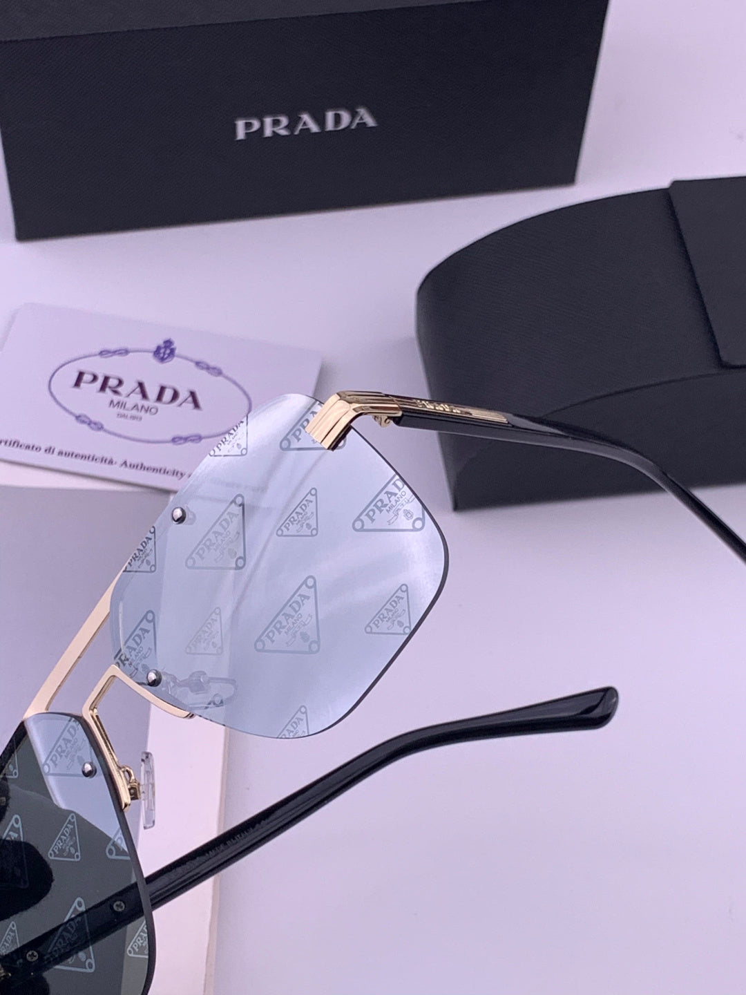 Prada Fashion Silver Lens Sunglasses for Men - 449354 - detail image 5