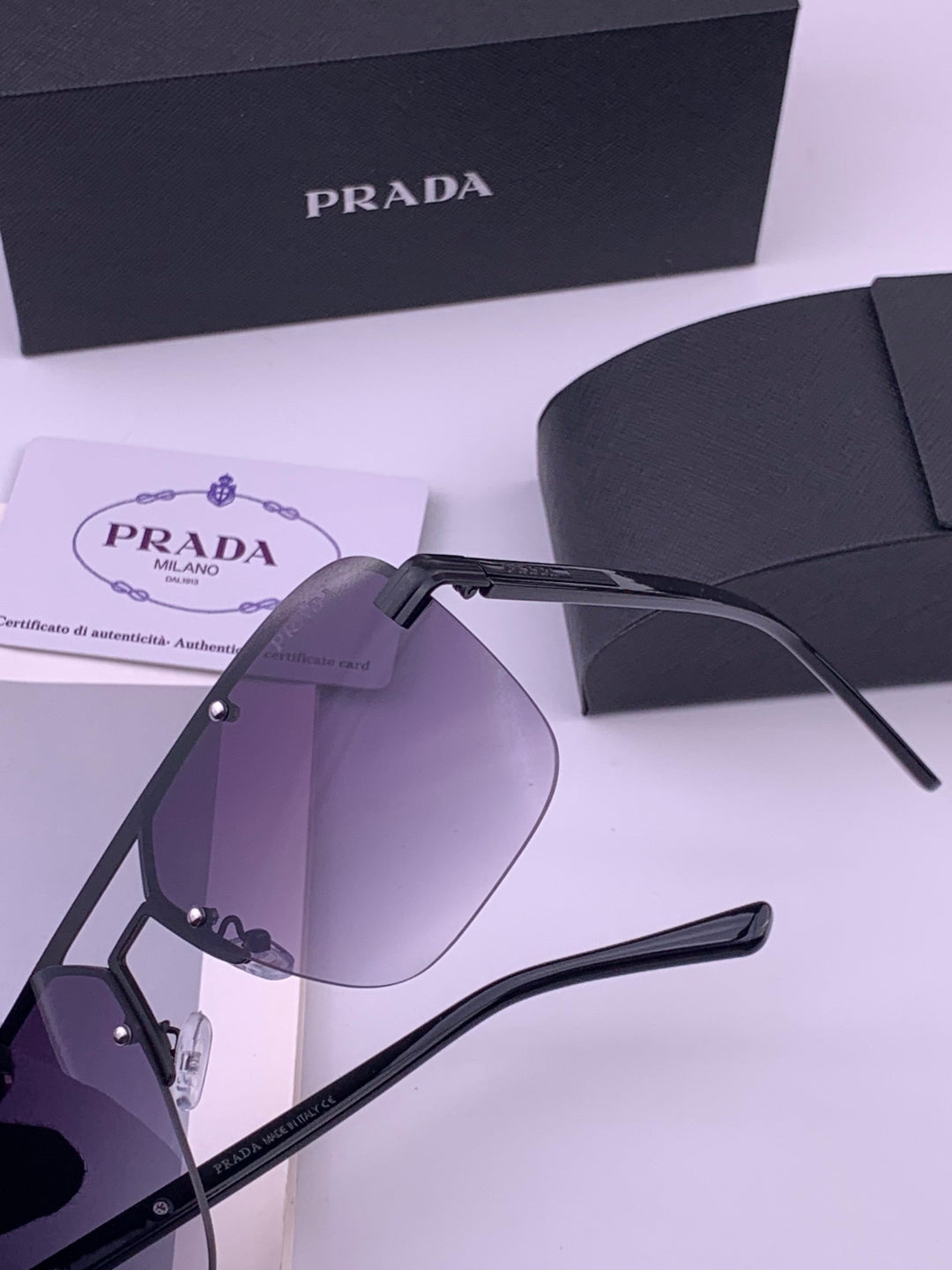 Prada Fashion Blue Lens Sunglasses for Men - 449355 - detail image 3