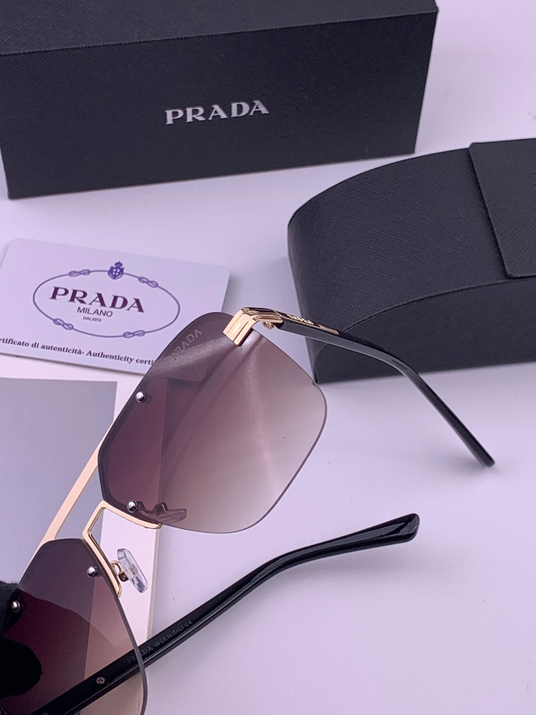 Prada Fashion Black Lens Sunglasses for Men - 449356 - detail image 6