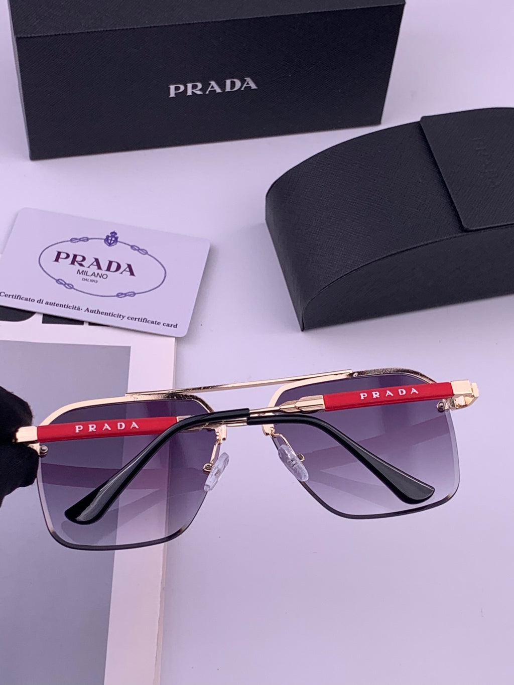 Prada Fashion Purple Lens Sunglasses for Men - 449359 - detail image 4