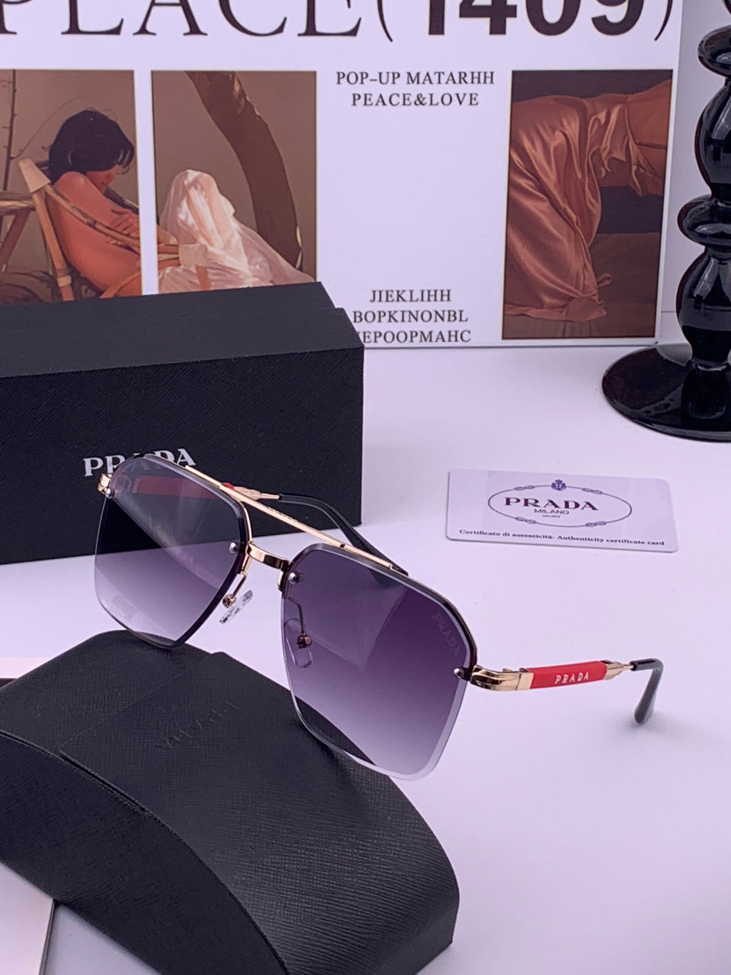 Prada Fashion Purple Lens Sunglasses for Men - 449359