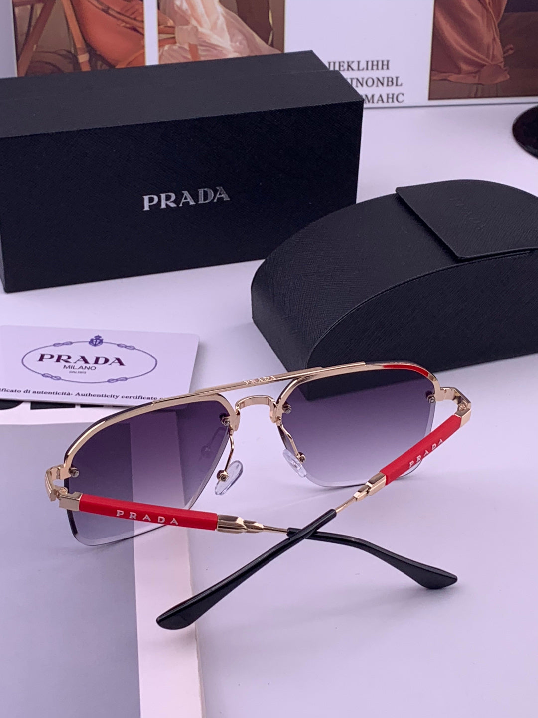 Prada Fashion Purple Lens Sunglasses for Men - 449359 - detail image 6