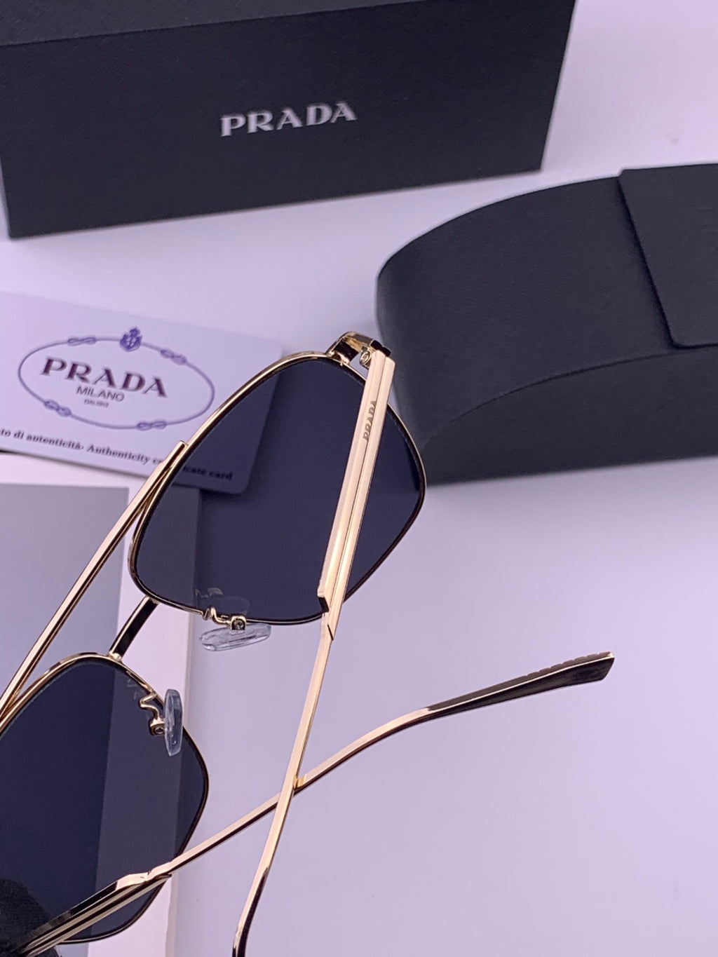 Prada Fashion Black Lens Sunglasses for Men - 449361 - detail image 3