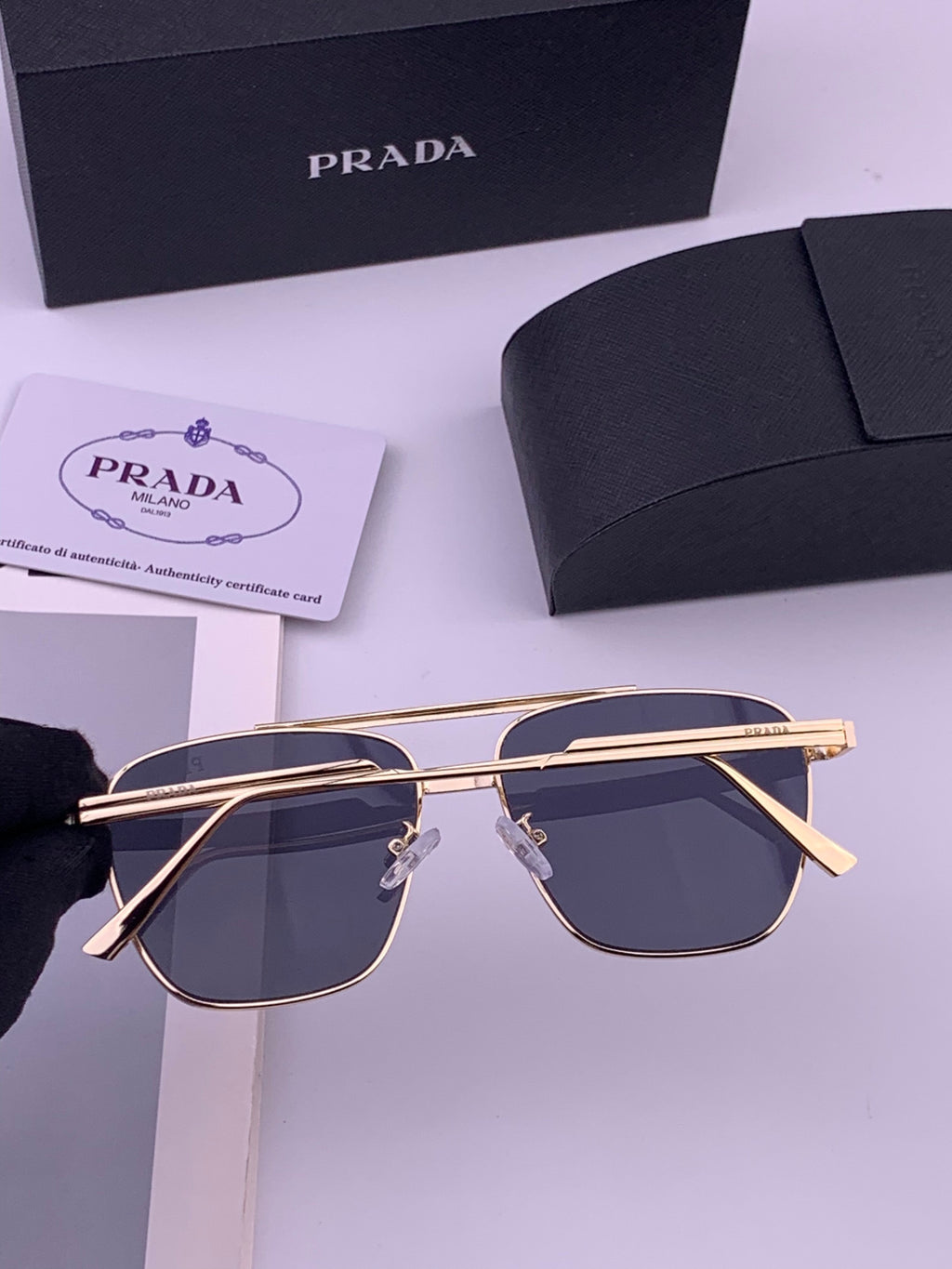 Prada Fashion Black Lens Sunglasses for Men - 449361 - detail image 2